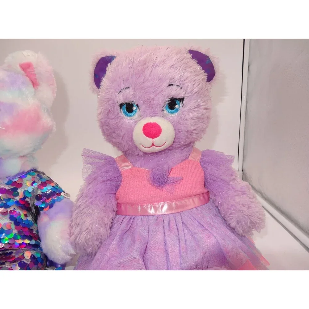 Build A Bear Disney Frozen Anna Stuffed Teddy Bear Lavender 17